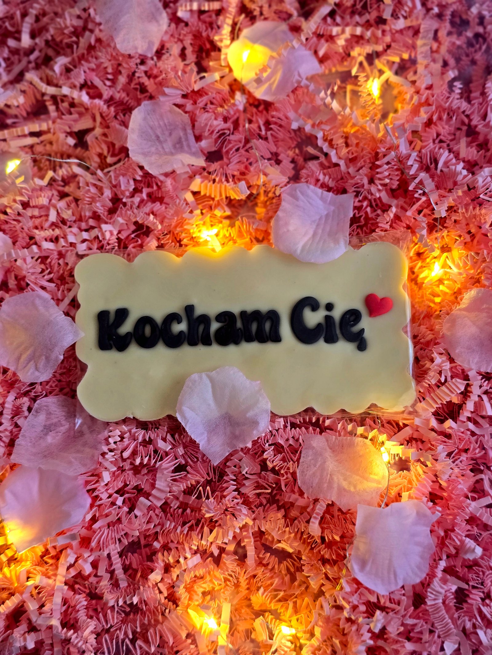 Personalizowana czekolada z napisem Kocham Cię