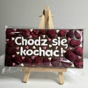Wzór 08 – gotowa czekolada z napisem Chodź się kochać!