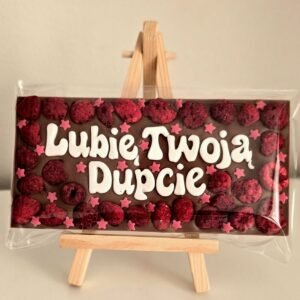 Wzór 09 – gotowa czekolada z napisem Lubię Twoją Dupcie