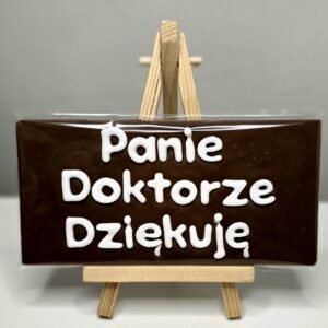 Wzór 16 – gotowa czekolada z napisem Panie Doktorze Dziękuję